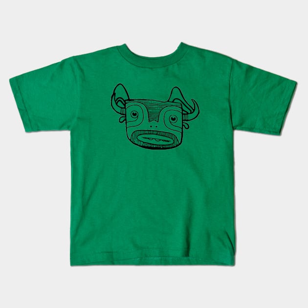 Totem Face 2 Kids T-Shirt by xam